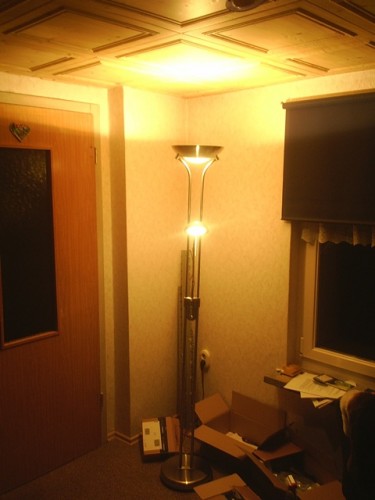 Deckenfluter Original 100% aufgedreht + Leselampe.