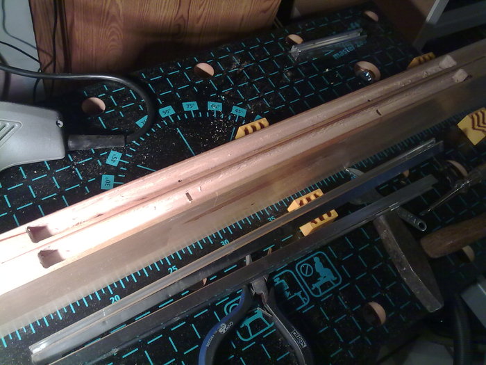 Seitenteile eingefräst