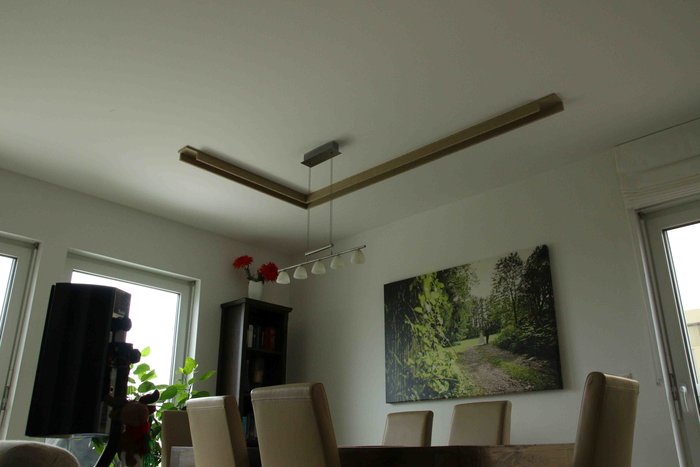 Die ersten beiden Segmente hängen. 2000x1100mm!